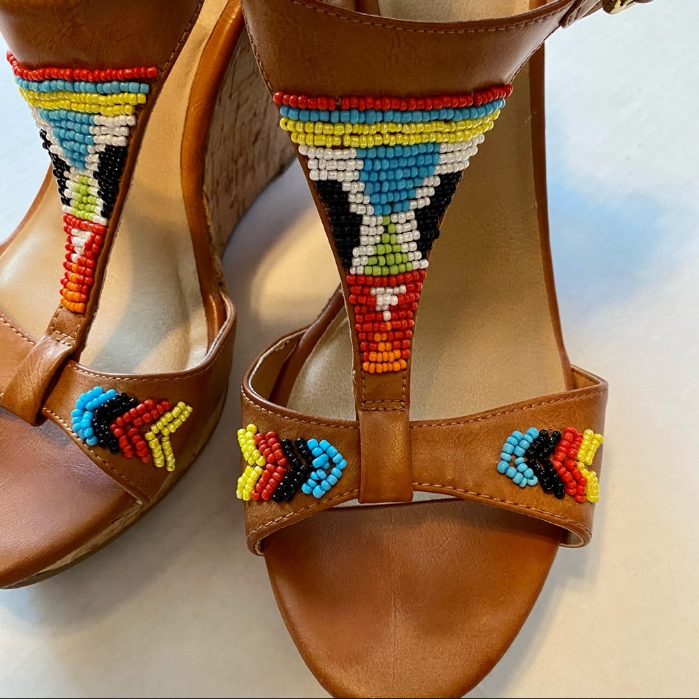 Boho Sandals Beaded Native American Southwestern